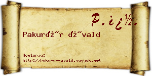 Pakurár Évald névjegykártya